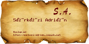 Sárközi Adrián névjegykártya